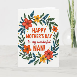Tarjeta de Follaje del Día de las Madres Cálido