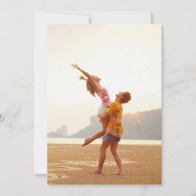 Tarjeta de fondo de boda fotográfico Vellum (Anverso)