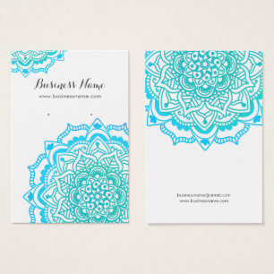 Tarjeta de fondo turquesa azul Mandala