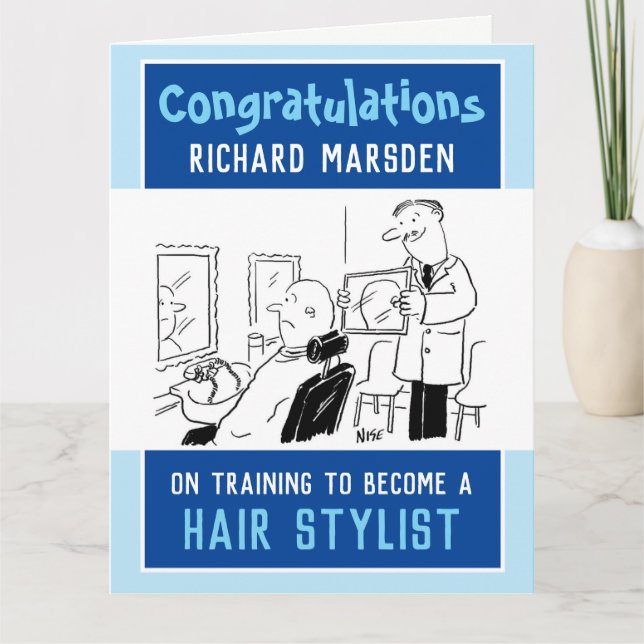 Tarjeta de formación Barber o Hair Stylist complet (Anverso)