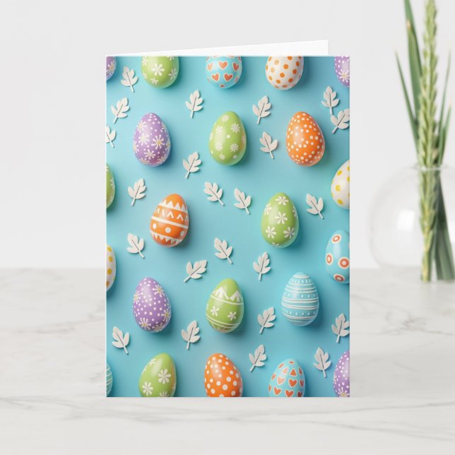 Tarjeta de Formas Alegres de Primavera (Anverso)