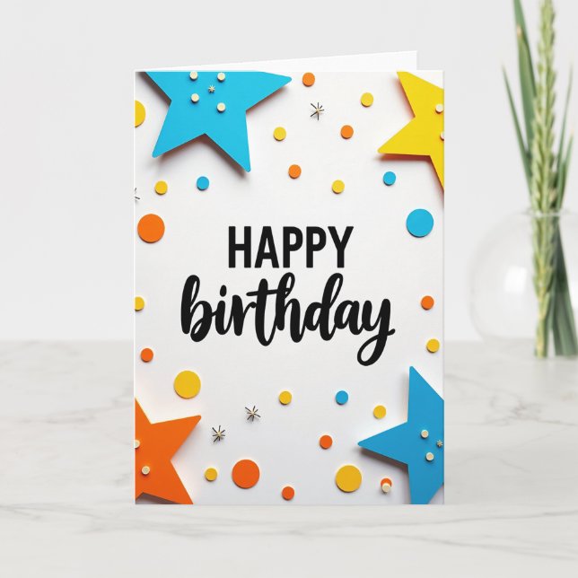 Tarjeta de Formas Vibrantes Alegres (Anverso)