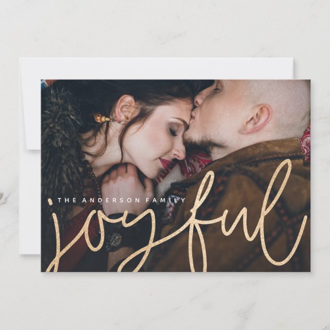 Tarjeta de foto alegre y brillante (Anverso)