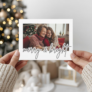 Tarjeta de Foto Alegre y Brillante con Letra Moder