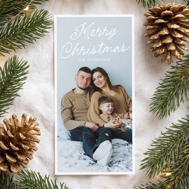 Tarjeta de Foto Alta de Feliz Navidad con Letra Mo (Subido por el creador)