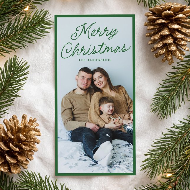 Tarjeta de Foto Alta de Navidad con Letra Moderna  (Subido por el creador)
