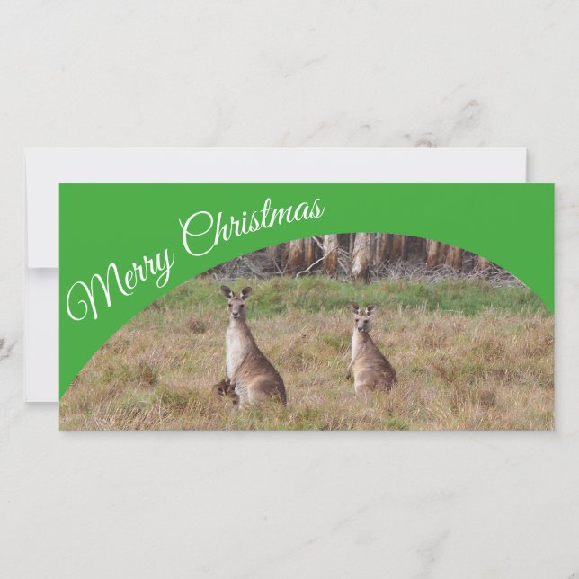 Tarjeta de foto australiana de Feliz Navidad (Anverso)