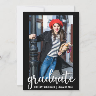 Tarjeta de foto B de Invitación de graduación de g