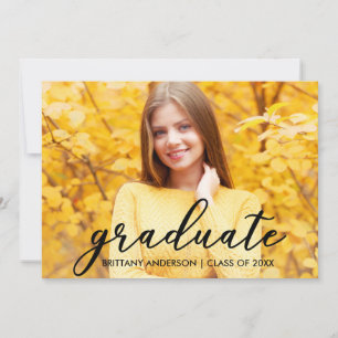 Tarjeta de foto B de Invitación de graduación de g