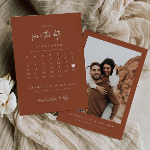 Tarjeta de Foto Calendario de Guardar la Fecha del