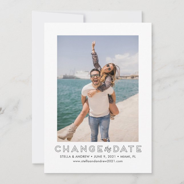 Tarjeta de Foto Cambiar la Fecha (Anverso)