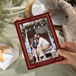 Tarjeta de Foto Clásica de Navidad