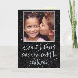 Tarjeta de foto con brillo del Día del Padre