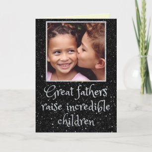 Tarjeta de foto con brillo del Día del Padre