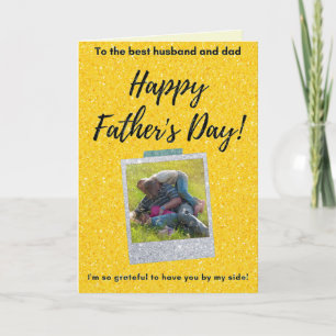 Tarjeta de foto con brillo para el Día del Padre p