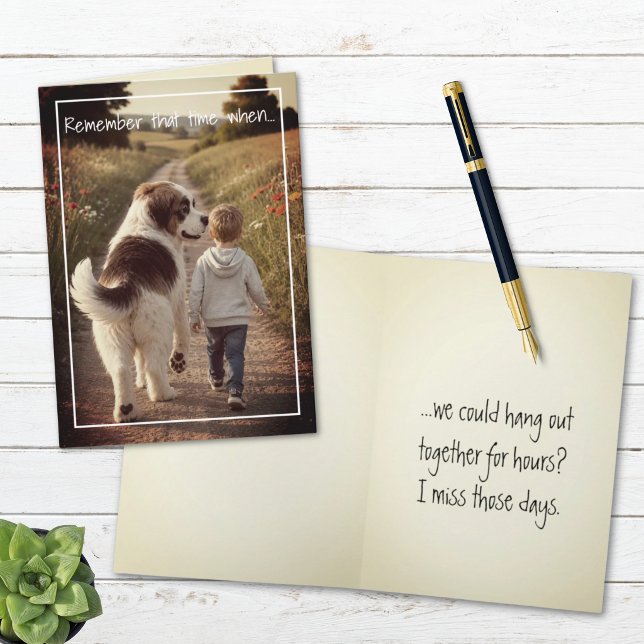 Tarjeta de Foto con Filtro Vintage Intercambiable (Vintage filter card cover with replaceable photo. Template text on cover and inside.)