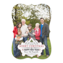 Tarjeta de Foto con Forma Curvilínea Antigua