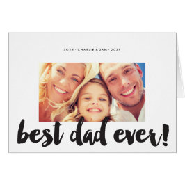 Tarjeta de foto con guión de pincel negrita para e