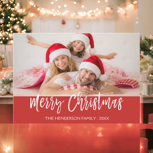 Tarjeta de foto con guión escrito para Feliz Navid (Subido por el creador)