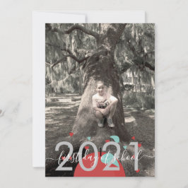 Tarjeta de foto con guión moderno de manzana para