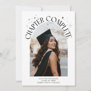 Tarjeta de Foto con Marco de Arco Blanco Graduació