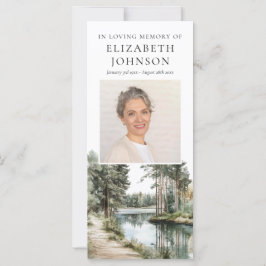 Tarjeta de foto con poema de oración memorial fúne