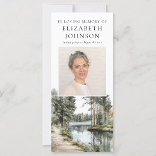 Tarjeta de foto con poema de oración memorial fúne