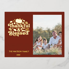 Tarjeta de foto de Acción de Gracias y Bendición