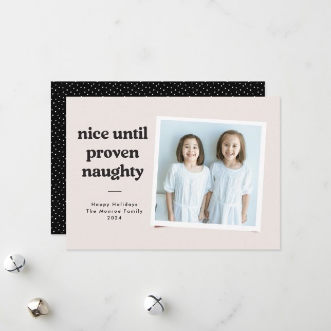 Tarjeta de foto de agradable a traviesa - negra (Anverso/Reverso In Situ)