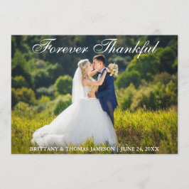 Tarjeta de foto de agradecimiento de boda para sie