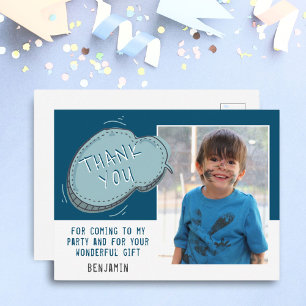 Tarjeta de foto de agradecimiento de cumpleaños de