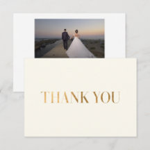 Tarjeta de foto de agradecimiento Elegante Chic Ma