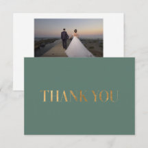 Tarjeta de Foto de Agradecimiento Elegante y Chic