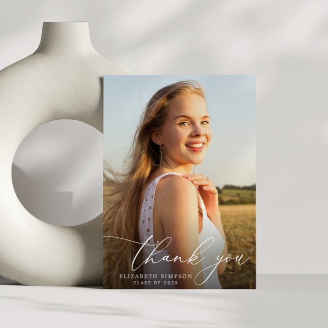 tarjeta de foto de agradecimiento para graduación  (Subido por el creador)
