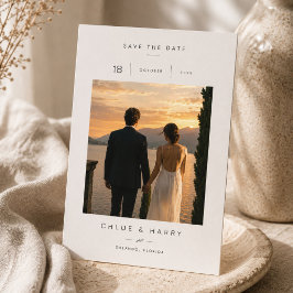 Tarjeta de Foto de Ahorro de Fecha de Boda de Pues