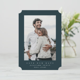 Tarjeta de Foto de Ahorro de Fecha Minimalista Ult