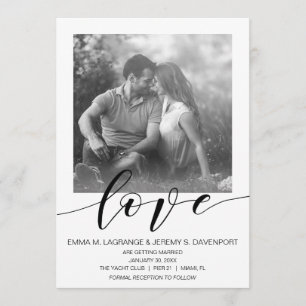 Tarjeta de foto de amor escrita a mano   invitació