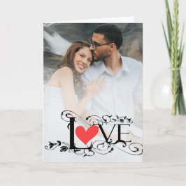 Tarjeta de Foto de Amor Romántico del Día de San V