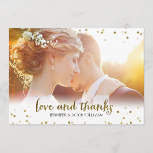 Tarjeta de Foto de Amor y Agradecimiento con Confe