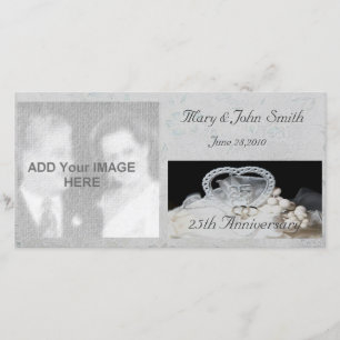Tarjeta de foto de aniversario de bodas 25