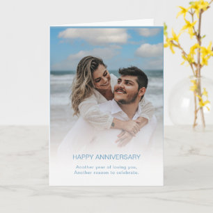 Tarjeta de foto de aniversario moderna de marca pe