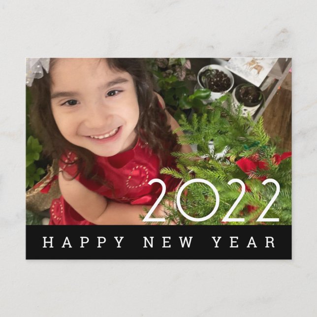 Tarjeta de Foto de Año Nuevo 2023 Simple (Anverso)