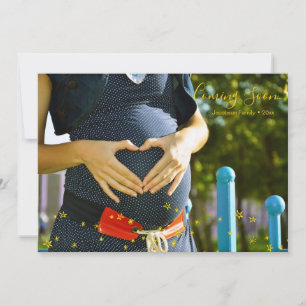 Tarjeta de Foto de Anuncio de Bebé Estrellas Próxi
