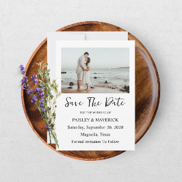 Tarjeta de Foto de Anuncio de Boda Moderna para Gu