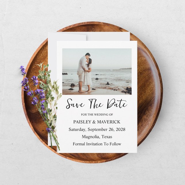 Tarjeta de Foto de Anuncio de Boda Moderna para Gu (Subido por el creador)