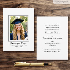 Tarjeta de foto de anuncio de graduación clásico 2