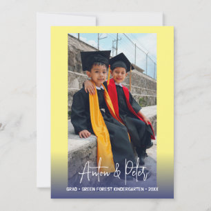Tarjeta de foto de anuncio de graduación de jardín