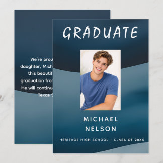 Tarjeta de Foto de Anuncio de Graduación para Padr