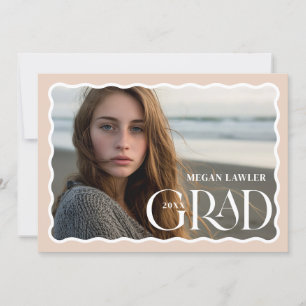 Tarjeta de Foto de Anuncio de Graduado de Moda con