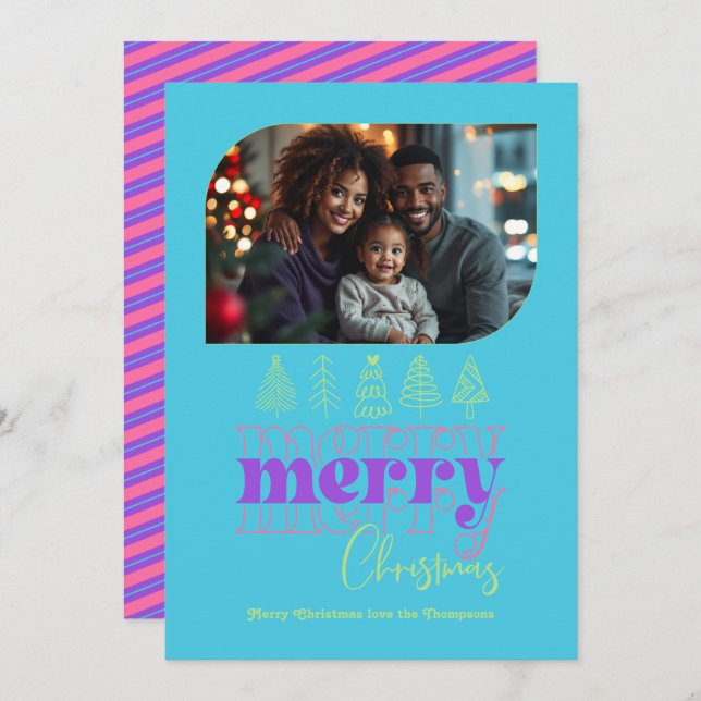 Tarjeta de Foto de Árbol de Garabatos de Tienda de (Anverso / Reverso)